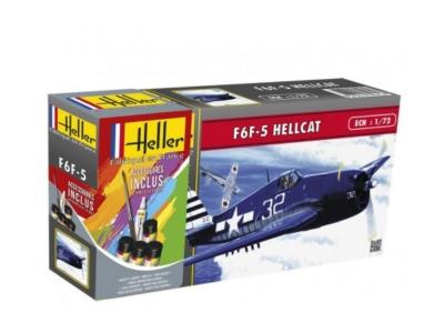 HELLER  STARTER KIT (Kit de d&eacute;marrage) F6F Hellcat-1/72 - Maquette d'a