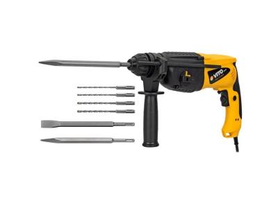 VITO Marteau perforateur 850W SDS-Plus 2.75 Joules 3 Forets + 2 Burins Frappe 5200 coups/min