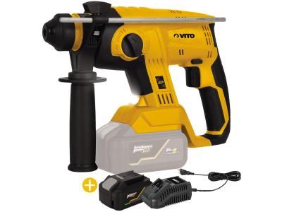 VITO Marteau Perforateur SDS PLUS sans fil 20V + Batterie lithium 4AH + Chargeur rapide  EGO LI