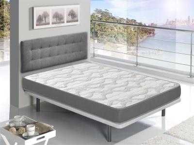 XALUCA Matelas 135X180 NAOS - &Eacute;paisseur 16 CM - Mousse densit&eacute; Moyenne- Gris Clair