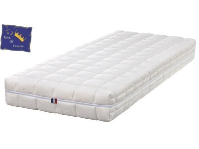  Matelas Latex Naturel 80 Kg-m3 DEHOUSSABLE - KING OF DREAMS - 140x190 - Ferme - 7 Zones de Confort