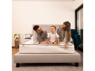 LUXURY LITERIE Matelas 140x200 cm, iris, 20cm, memosoft100, ind&eacute;pendance du couchage, face &eacute;t&eacute;/hiver