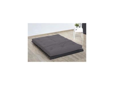 DREAMEA LOVEA Matelas Futon Coton Taupe 160x200