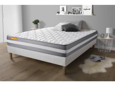 SEPTNUITS Matelas m&eacute;moire de forme 180x200 memo plus 3 zones de confort
