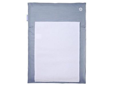 NORDIC COAST Matelas &agrave; langer lavable coton bleu 70x50 cm