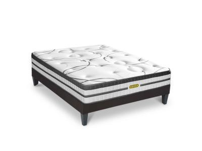 MAISON AUBERTIN Matelas Concorde Ressorts ensach&eacute;s Accueil m&eacute;moire de forme Ferme et sommier en kit - 180x200cm