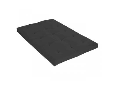 TERRE DE NUIT  - Matelas futon anthracite en coton 160x200 - Anthracite