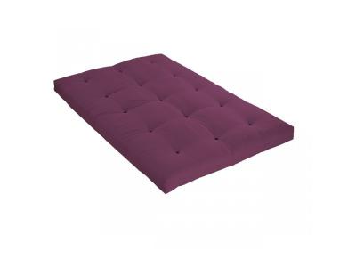 IDLITERIE Matelas futon aubergine coeur en latex 140x190 AUBERGINE PRUNE