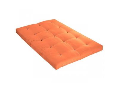 TERRE DE NUIT Matelas Futon Coton Couleur Goyave 15 x 140 x 190 cm