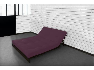 IDLITERIE Matelas Futon Latex Couleur - Aubergine, Dimensions - 160 x 200 cm
