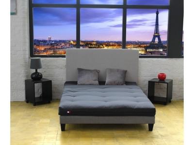 TERRE DE NUIT Matelas futon aubergine coeur en latex 160x200 - Violet