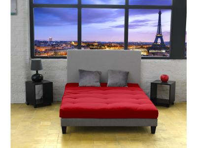 DOUX SOMMEIL Matelas Futon Latex Couleur - Rouge, Dimensions - 140 x 190 cm