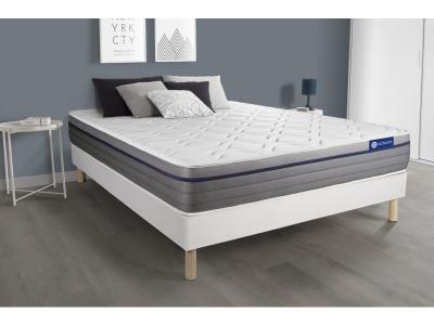 ACTISOM Ensemble matelas Ressorts ensach&eacute;s+M&eacute;moire de forme ACTIFLEX ZEN 140x190 Maxi &eacute;paisseur 7zones de co