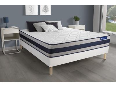 ACTISOM Matelas Ressorts ensaches et Memoire de forme Maxi epaisseur 5zones de confort