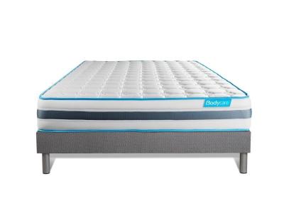 BODYCARE  - Ensemble matelas sommier BodyFlex 140 x 190 cm - Couleur : Gris