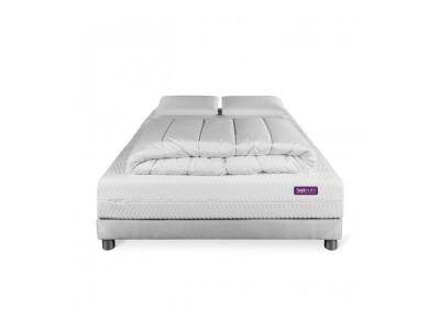 SEPTNUITS Matelas + sommier 140x200 + couette + 2 oreillers Pack Memo bio 140x200 cm