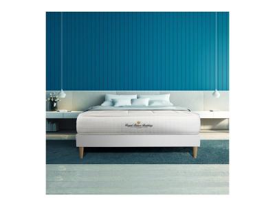 ROYAL PALACE BEDDING Ensemble Balmoral M&eacute;moire de forme Sommier Blanc 