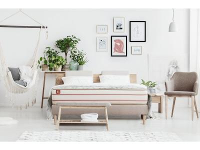 MARMOTTES & CO Ensemble LE DOUX Memoire de forme 3 zones de confort sommier Beige