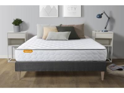 SEPTNUITS Matelas + sommier 140x200 m&eacute;moire de forme Ensemble Memo 140x200 cm