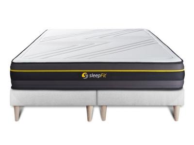SLEEPFIT Ensemble double sommier + matelas ACTIVE &agrave; m&eacute;moire de forme 160x200