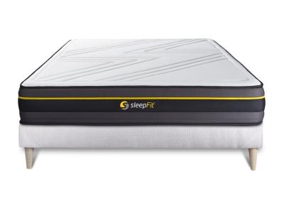 SLEEPFIT Ensemble 160x200 matelas ACTIVE + sommier kit blanc