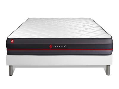 SOMNESS Ensemble sommier + matelas REGEN &agrave; m&eacute;moire de forme 160x200