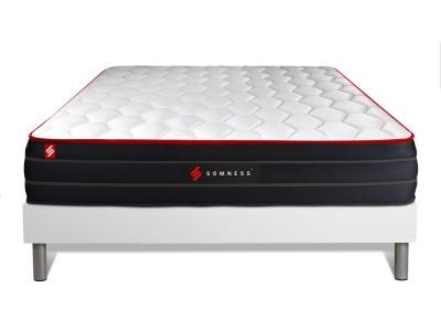 SOMNESS Matelas sommier 160x200 ressorts ensaches et memoire de forme  Boost 