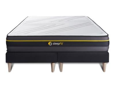 SLEEPFIT Ensemble double sommier + matelas ACTIVE &agrave; m&eacute;moire de forme 180x200