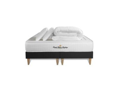 ROYAL PALACE BEDDING Pack matelas LANCASTER 200x200 + double sommiers  100x200 + Couette + 2 oreillers