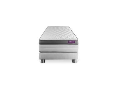 SEPTNUITS Matelas + sommier 90x190 m&eacute;moire de forme Ensemble Memo zen 90x190 cm