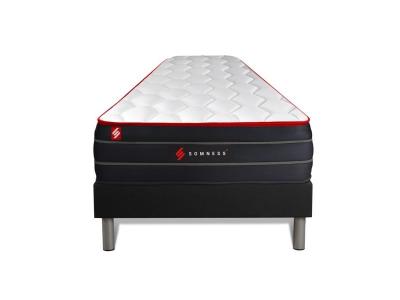SOMNESS Ensemble sommier et matelas BOOST ressorts ensaches et memoire de forme