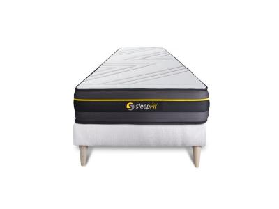 SLEEPFIT Ensemble 90x200 matelas ACTIVE + sommier kit blanc 