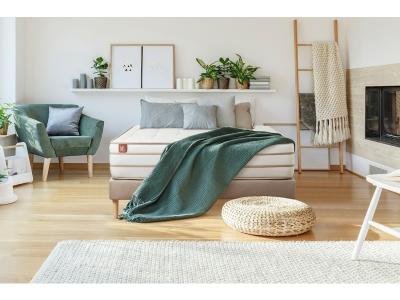 MARMOTTES & CO Ensemble LE DOUILLET Memoire de forme BioVisco Maxi epaisseur sommier Beige