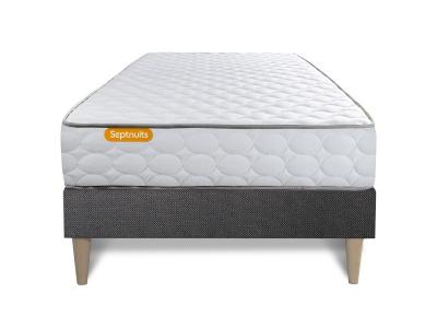 SEPTNUITS Matelas + sommier 90x200 m&eacute;moire de forme Ensemble Memo 90x200 cm