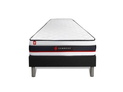 SOMNESS Ensemble sommier + matelas FORM 90&times;200 90 x 200 cm Noir