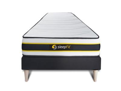 SLEEPFIT Ensemble sommier matelas FLEXY ressorts ensaches et memoire de forme