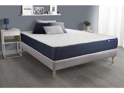 ACTISOM Matelas + sommier 90x200 ressorts ensach&eacute;s et m&eacute;moire de forme  - Actiflex sleep