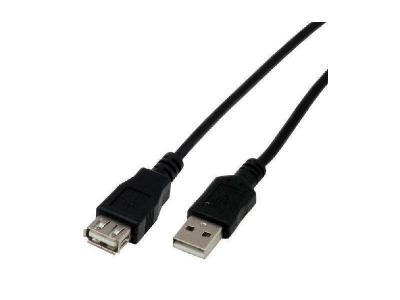 MCL  SAMAR Rallonge USB 2.0 type A - M&acirc;le/femelle - 3 m - Noir