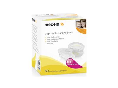 MEDELA Bo&icirc;te de 60 coussinets d&acute;allaitement jetables  blanc