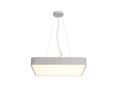 SLV MEDO 60 LED, plafonnier carr&eacute;, gris argent, LED 39W 3000K, variable 1-10V