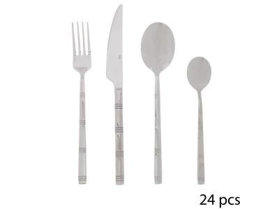 SECRET DE GOURMET  M&eacute;nag&egrave;re 24 pi&egrave;ces Borah - INOX
