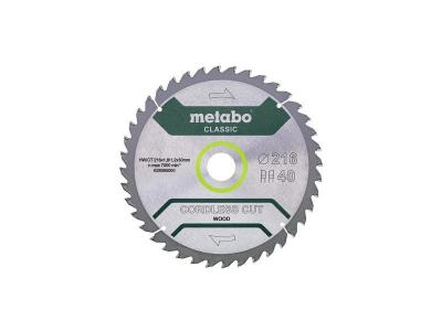 METABO Lame de scie circulaire HW/CT 216x30, 40 W 5&deg;  - 628065000