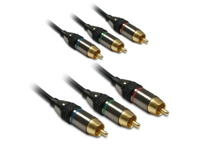 METRONIC  419205 Pack de 3 C&acirc;bles RCA M/M 1,5 m Noir