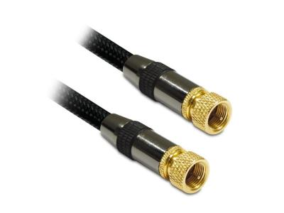 METRONIC C&acirc;ble tv premium satellite coaxial fiches f m&acirc;le/m&acirc;le 5 m - Noir