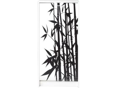 Meuble &agrave;&nbsp; Chaussures Blanc 21 Paires Bambous