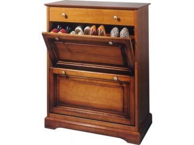 Meuble &agrave; chaussures merisier louis philippe