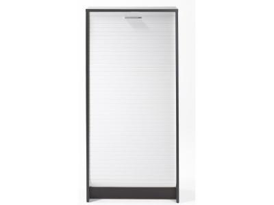 Meuble &agrave; Chaussures Noir Bicolore - Coloris: Blanc