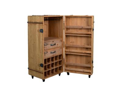 Meuble bar &agrave; vin vintage lico dutchbone - couleur - naturel 4100020