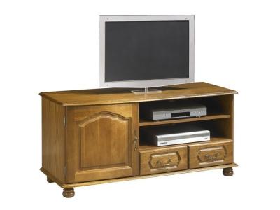 ACTUAL DIFFUSION Meuble TV Banc Ch&ecirc;ne 1 Porte 2 Tiroirs