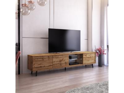  Selsey Galhad - Meuble TV/Banc TV (ch&ecirc;ne wotan, 175 cm, &eacute;clairage LED)